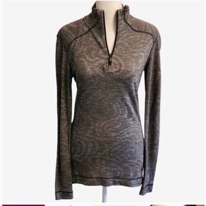 Smartwool 250 Merino Wool 1/4 Zip Base Layer Sweater Gray Long Sleeve Size Small